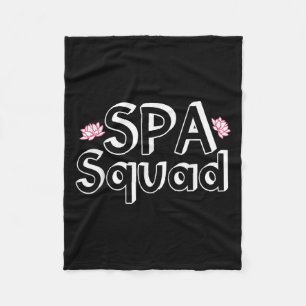 Spa Squad Spa Staff Funny Spa Birthday Party Fleece Blanket