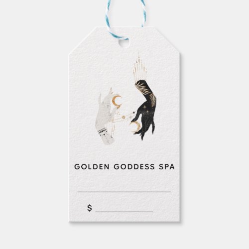 Spa Stars Moon Mystic Hands Gold Palm Leaves Gift Gift Tags