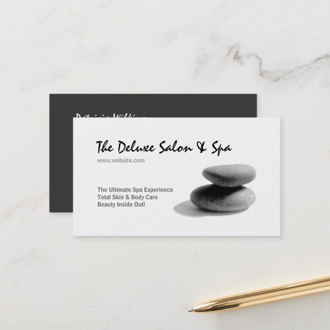 Spa Stones Appointment Card (Front/Back In Situ)