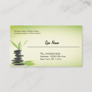 Spa store business cards