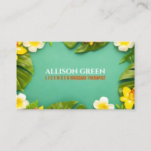 SPA Tanning Salon Aromatherapy Massage Therapy Business Card