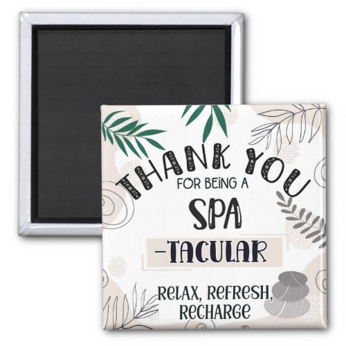 Spa Thank you Sticker Magnet