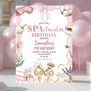 Spa Theme Spactacular Party Birthday Invitation