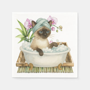 Spa themed for Siamese Cat Lovers Napkins