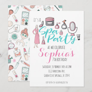 Spa Themed Party Invitation