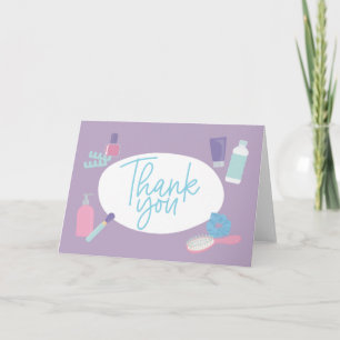 Spa-themed Thank You script design Card