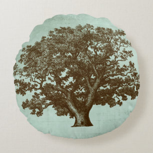 Spa Tree IV Round Pillow