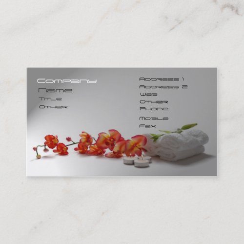 SPA, Wellness Business Cards