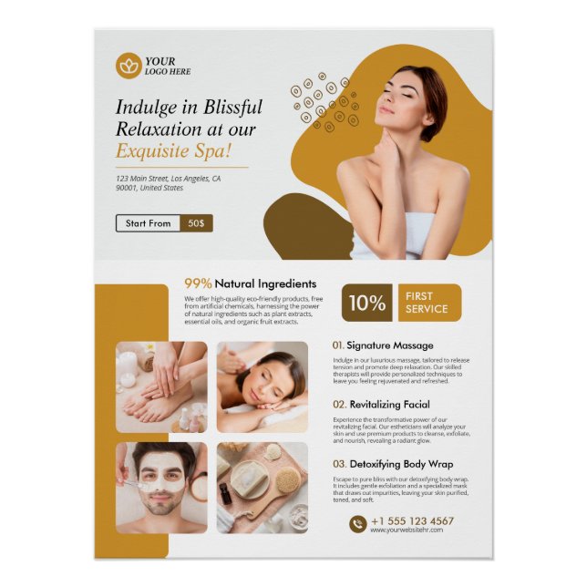 Spa, Wellness center, Beauty Care Glossy Poster (Front)