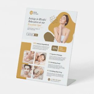 Spa, Wellness Center, Beauty Care Pedestal Sign