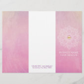 Spa Yoga Gold Triangle Mandala Watercolor Trifold (Front)