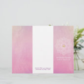 Spa Yoga Gold Triangle Mandala Watercolor Trifold (Standing Front)