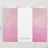 Spa Yoga Gold Triangle Mandala Watercolor Trifold (Front/Back)