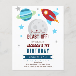 Space 1st Birthday Budget