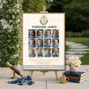 Space 1st Year Photo Milestone 12 Month Photo Foam Board