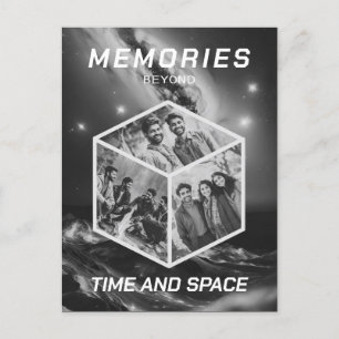 Space 3D Photo Cube Images Collage Postcard