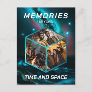 Space 3D Photo Cube Images Collage Postcard
