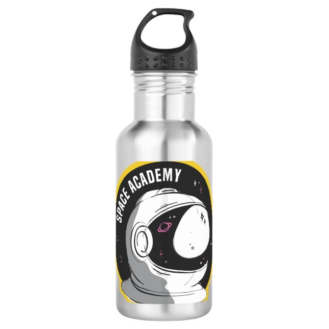 space Academy Stainless Steel Water Bottle (Front)