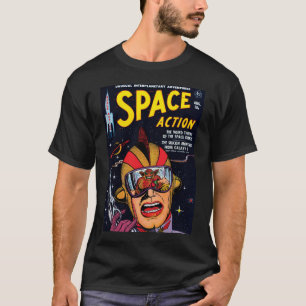 Space Action #2 Vintage Sci Fi Comic Book Cover T-Shirt