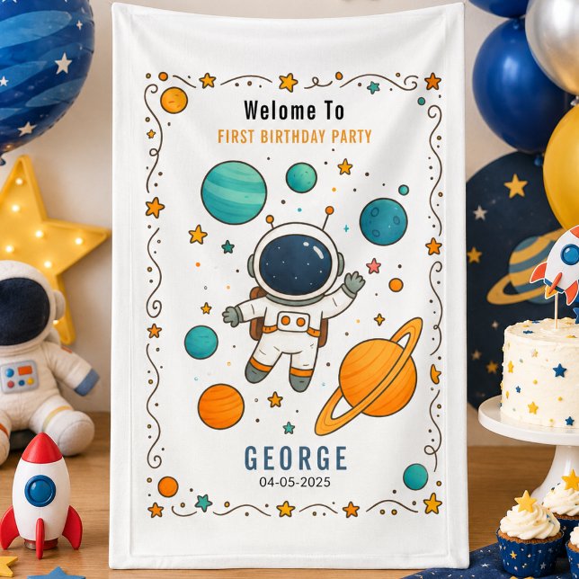 Space Adventure 1st Birthday | Outer Space Banner (Space Adventure 1st Birthday | Outer Space Banner)