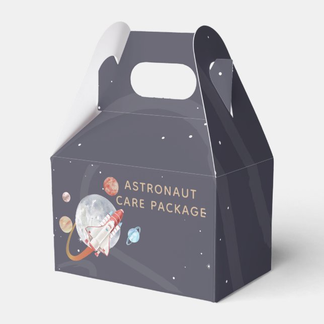 Space Adventure Astronaut  Favor Boxes (Front Side)