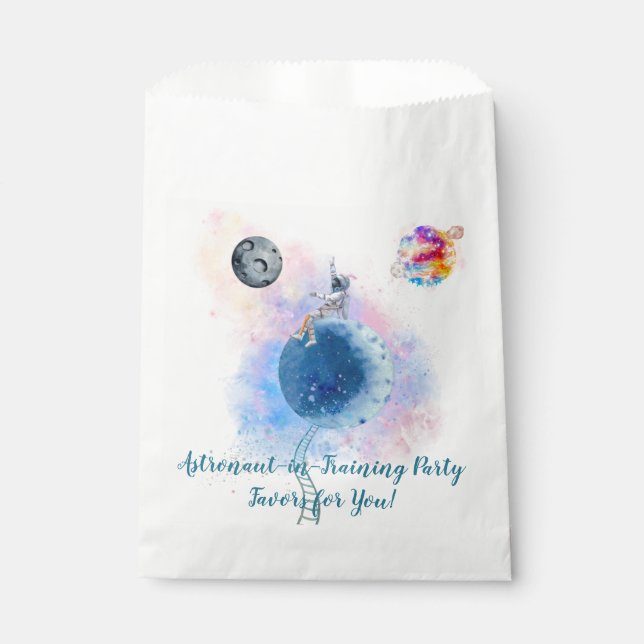 Space Adventure Awaits You! Favor Bag (Front)