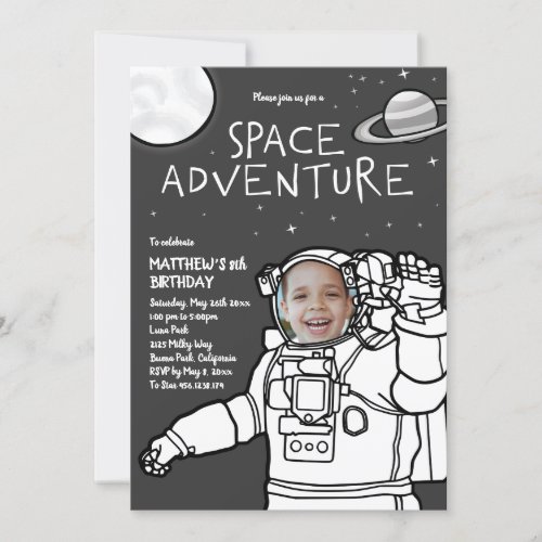 Space Adventure Birthday Invitation