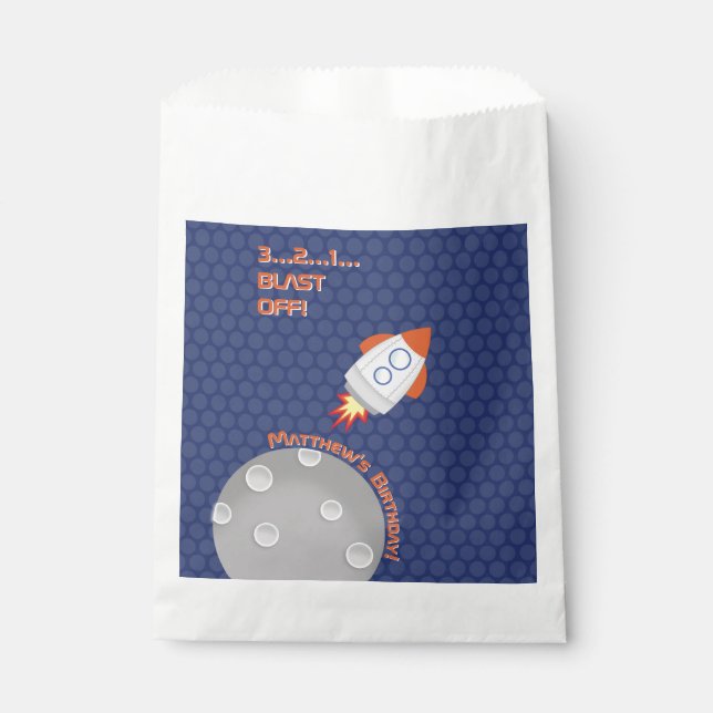 Space Adventure Favor Bag (Front)