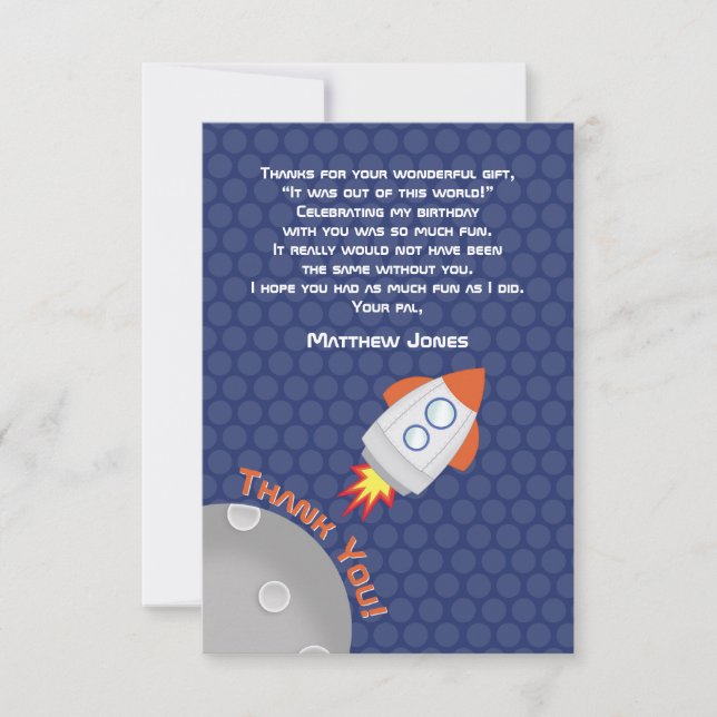 Space Adventure Invitation (Front)