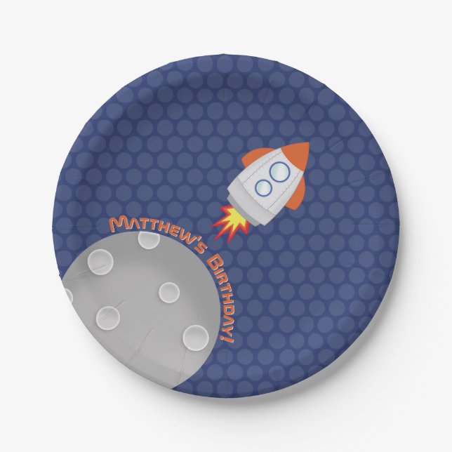 Space Adventure Paper Plates (Front)