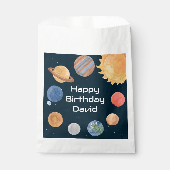 Space Adventure: Planets  Favor Bag (Front)