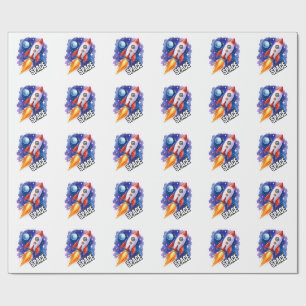 Space Adventure Poster Adventure Awaits Wrapping Paper