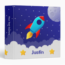 Space Adventure Rocket Binder Design