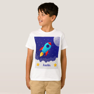 Space Adventure Rocket Design T-Shirt