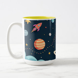 Space Adventure Rocket Kids Coffee Mug