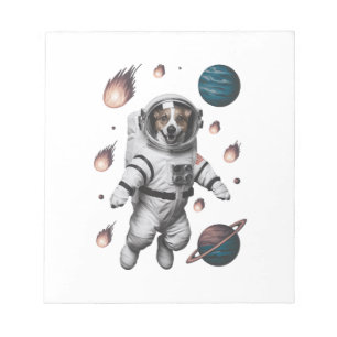 Space Adventure With A Dog Astronaut Notepad