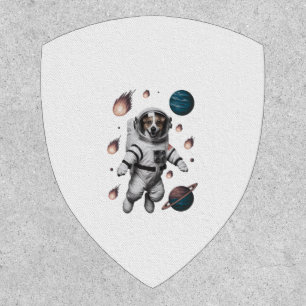Space Adventure With A Dog Astronaut Patch