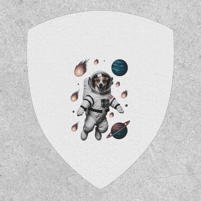 Space Adventure With A Dog Astronaut Patch (Front)
