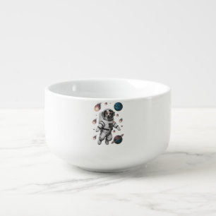 Space Adventure With A Dog Astronaut Soup Mug