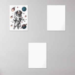 Space Adventure With A Dog Astronaut Wall Art Sets