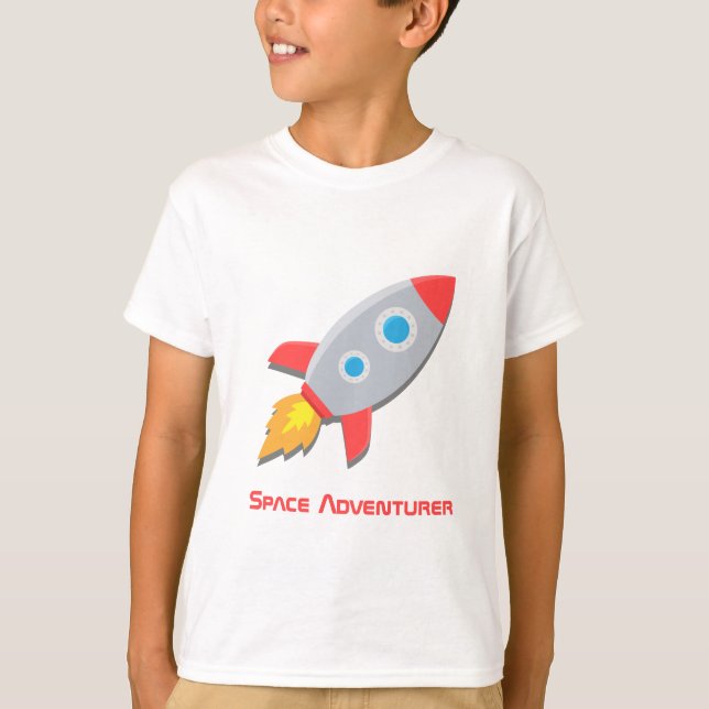 Space adventurer, Outer Space, Rocket Ship T-Shirt (Front)