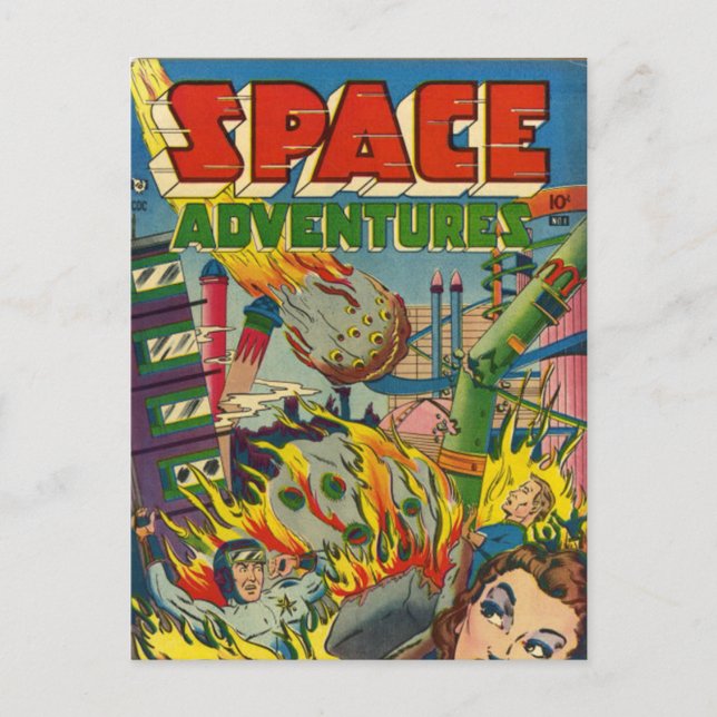 Space Adventurers Comic Book Postcard (Front)