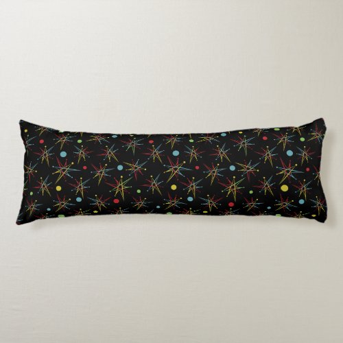 Space Age Atomic Retro Dot Custom Colors Body Pillow