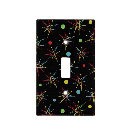 Space Age Atomic Retro Dot Custom Colors Light Switch Cover
