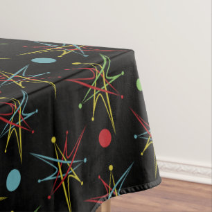 Space Age Atomic Retro Dot Custom Colors Tablecloth