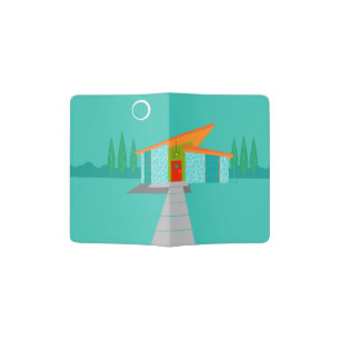 Space Age Cartoon House Passport Holder
