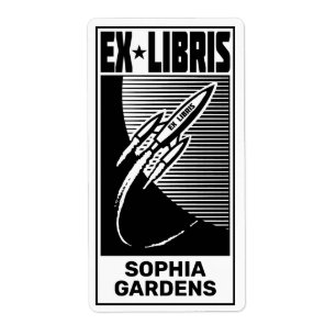 Space Age Ex Libris Label