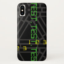 Space Age Futuristic Test Pattern Design iPhone X Case Space Age Futuristic Test Pattern Design iPhone X Case