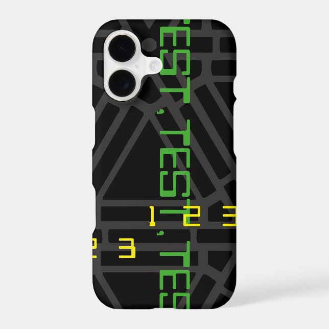 Space Age Futuristic Test Pattern Design Iphone Case (Back)