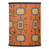 Space Age Geometric Art Burnt Orange Lamp Shade (Left)
